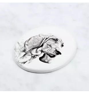 Redbone Coonhound - une plaque commémorative avec une photo de chien, une plaque funéraire avec une impression, une plaque ovale personnalisée de la marque Art-Dog
