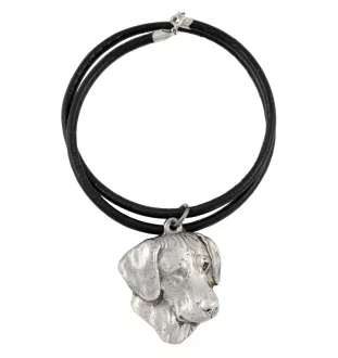 Chien de Rhodésie à crête dorsale, Rhodesian ridgeback - collier avec un chien, pendentif en plaqué argent pour les fans de chiens, bijoux uniques de la marque Art-Dog