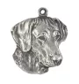 Chien de Rhodésie à crête dorsale, Rhodesian ridgeback - collier avec un chien, pendentif en plaqué argent pour les fans de chiens, bijoux uniques de la marque Art-Dog