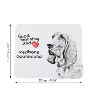 Redbone Coonhound podkładka pod mysz z psem Art-Dog