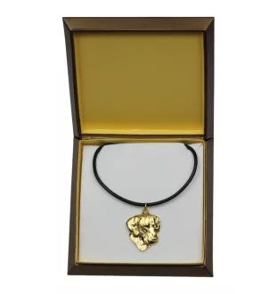 Rhodesian Ridgeback - Hundehalsband in Geschenkbox, vergoldeter Anhänger für Hundefans, auffälliger Schmuck von Art-Dog