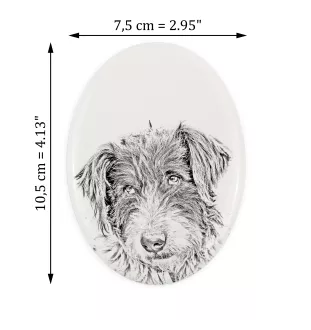 Chien de berger roumain de Mioritza - une plaque commémorative avec une photo de chien, une plaque funéraire avec une impression, une plaque ovale personnalisée de la marque Art-Dog