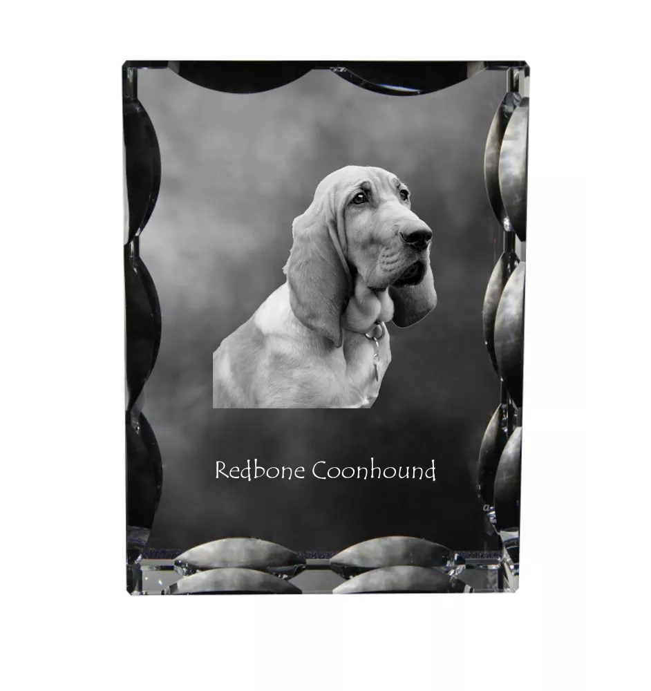 Redbone Coonhound ramka kryształowa z psem Art-Dog