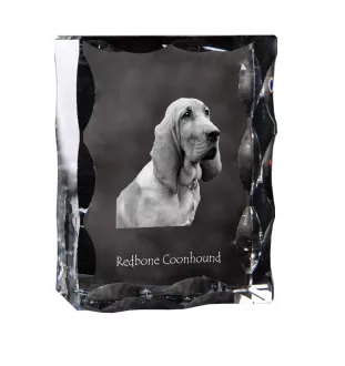 Redbone Coonhound - cristal avec photo de chien, statuette en verre avec photo, cadre exceptionnel avec photo de la marque Art-Dog