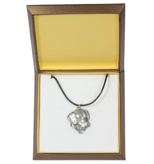 Rhodesian Ridgeback, African Lionhound, African Lion Dog - Dog necklace in gift box, silver-plated locket for dog fan, striking pendant by Art-Dog brand