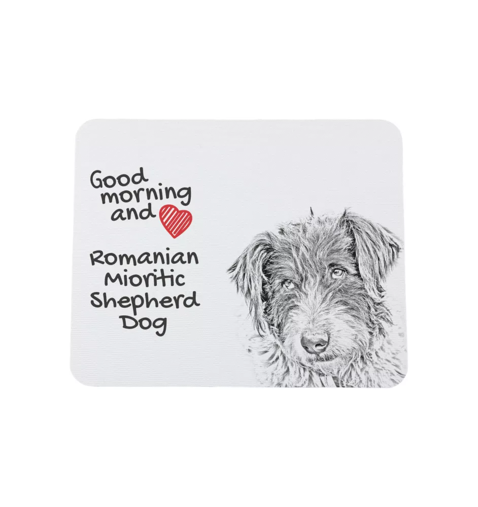 Romanian Mioritic Shepherd Dog, Ciobănesc Românesc Mioritic - mouse pad with print, personalized dog-themed mouse pad, unique gadget for an office worker by Art-Dog brand
