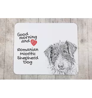 Romanian Mioritic Shepherd Dog, Ciobănesc Românesc Mioritic - mouse pad with print, personalized dog-themed mouse pad, unique gadget for an office worker by Art-Dog brand