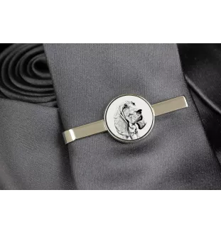 Redbone Coonhound - tie clip with a dog, personalized tie clip, a unique gift for a man from the Art-Dog brand