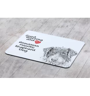 Ciobănesc Românesc Mioritic, Mocano, Barac - Mauspad mit Druck, personalisiertes Mauspad mit Hund, einzigartiges Gadget für Büroangestellte von Art-Dog.