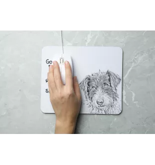 Romanian Mioritic Shepherd Dog, Ciobănesc Românesc Mioritic - mouse pad with print, personalized dog-themed mouse pad, unique gadget for an office worker by Art-Dog brand