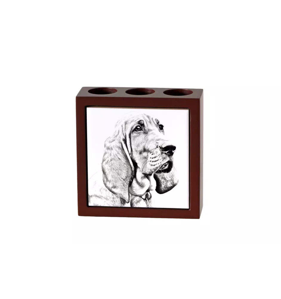 Redbone Coonhound - Stifthalter mit Hund, Schreibtischorganizer mit Aufdruck, personalisierte Schreibtischdekoration der Marke Art-Dog