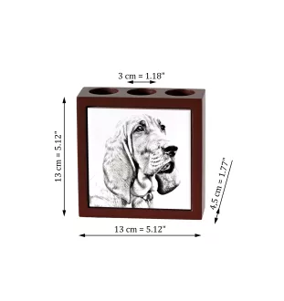 Redbone Coonhound - Stifthalter mit Hund, Schreibtischorganizer mit Aufdruck, personalisierte Schreibtischdekoration der Marke Art-Dog