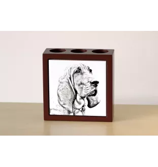 Redbone Coonhound - Stifthalter mit Hund, Schreibtischorganizer mit Aufdruck, personalisierte Schreibtischdekoration der Marke Art-Dog