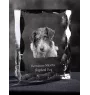 Ciobănesc Românesc Mioritic, Mocano, Barac - Kristall mit einem Hundebild, Glasstatuette mit einem Bild, einzigartiger Bilderrahmen der Marke Art-Dog