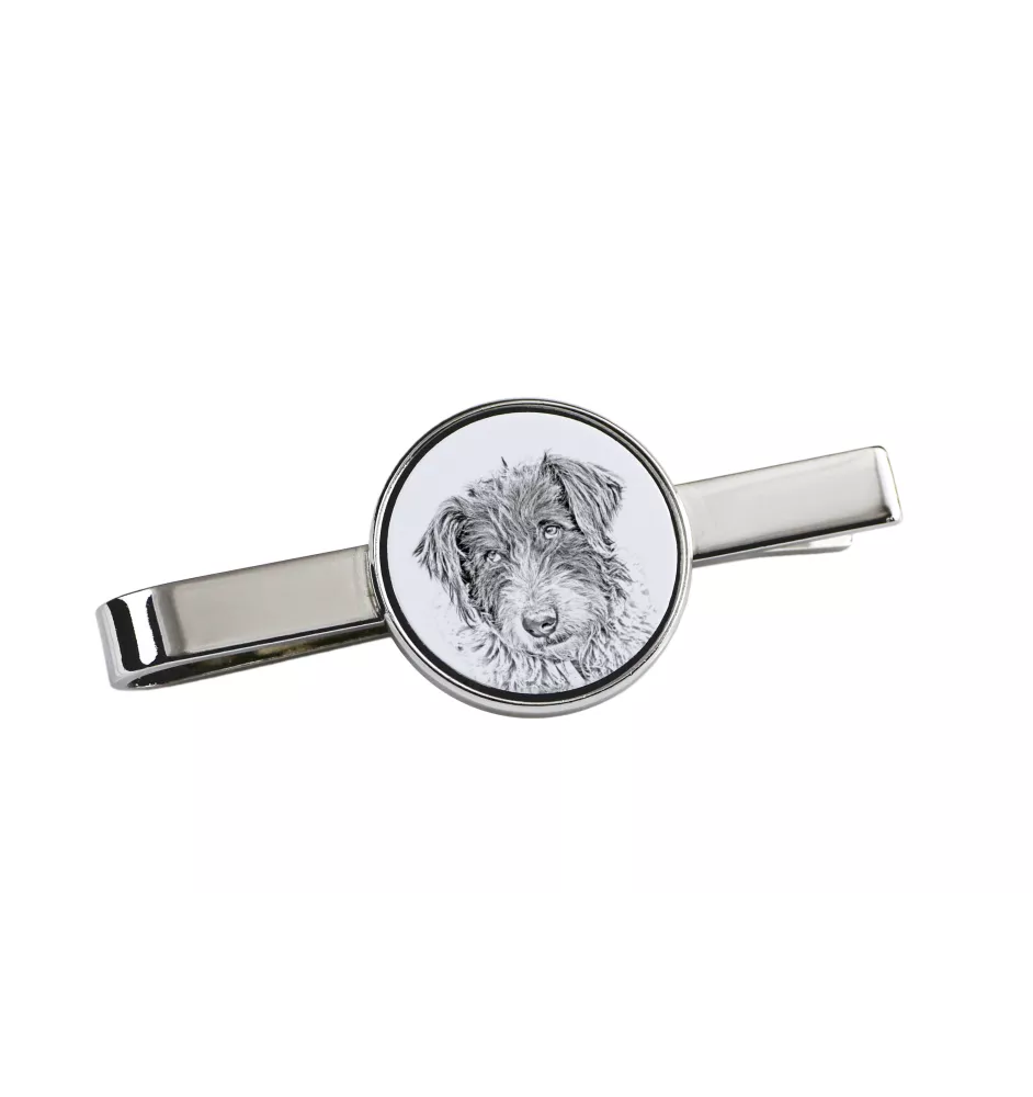 Romanian Mioritic Shepherd Dog, Ciobănesc Românesc Mioritic - tie clip with a dog, personalized tie clip, a unique gift for a man from the Art-Dog brand