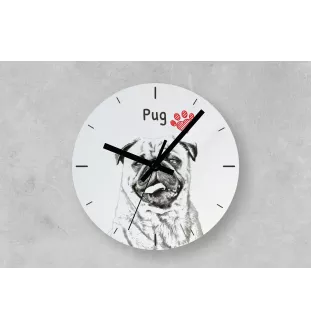 Redbone Coonhound - wall clock with a dog, shelf clock with a print, personalized home decoration from the Art-Dog brand