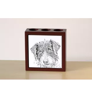 Ciobănesc Românesc Mioritic, Mocano, Barac - Stifthalter mit Hund, Schreibtischorganizer mit Aufdruck, personalisierte Schreibtischdekoration der Marke Art-Dog