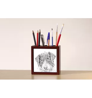 Chien de berger roumain de Mioritza - porte-stylo avec chien, organiseur de bureau avec impression, décoration de bureau personnalisée de la marque Art-Dog
