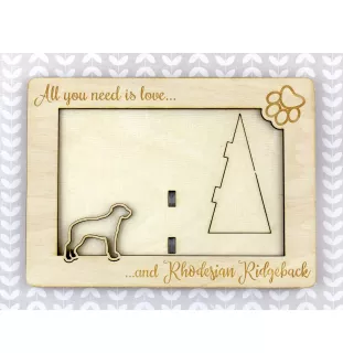 Rhodesian Ridgeback, African Lionhound, African Lion Dog I - Photo frame, engraved wooden frame, a lovely gadget for the dog lover by Art-Dog