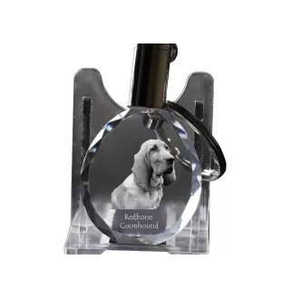 Redbone Coonhound brelok do kluczy owalny z psem Art-Dog