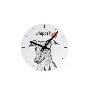 Romanian Mioritic Shepherd Dog, Ciobănesc Românesc Mioritic - wall clock with a dog, shelf clock with a print, personalized home decoration from the Art-Dog brand