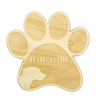 Rhodesian Ridgeback, African Lionhound, African Lion Dog - Mug coaster, engraved coaster with dog, gift for dog lover by Art-Dog brand