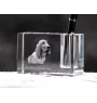 Redbone Coonhound - Pen stand, crystal organiser with dog photo, unique desk decoration by Art-Dog brand
