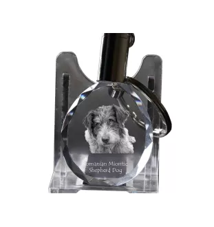 Chien de berger roumain de Mioritza - pendentif avec une photo de chien, porte-clés en cristal dans une boîte cadeau, un cadeau unique par Art-Dog
