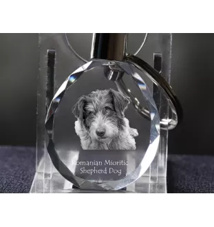 Chien de berger roumain de Mioritza - pendentif avec une photo de chien, porte-clés en cristal dans une boîte cadeau, un cadeau unique par Art-Dog