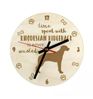 Rhodesian Ridgeback I - Uhr mit Hund, Holzuhr mit Gravur, personalisierte Uhr von Art-Dog