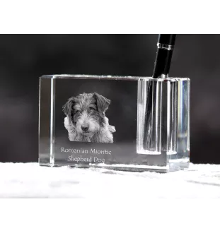 Ciobanesc Romanesc Mioritic penholder kryształowy z psem Art-Dog
