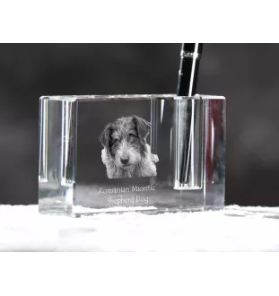 Ciobanesc Romanesc Mioritic penholder kryształowy z psem Art-Dog