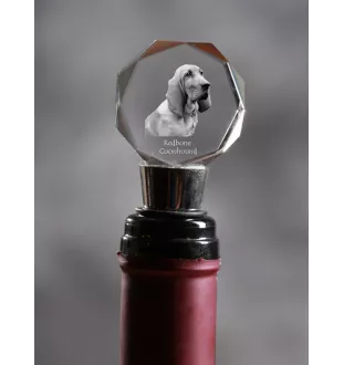 Redbone Coonhound - Bouchon de bouteille, bouchon de vin en cristal avec photo, cadeau personnalisé pour barman par la marque Art-Dog