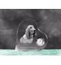 Redbone Coonhound - horloge en cristal avec une photo de chien, horloge de table en forme de cœur, horloge debout personnalisée de la marque Art-Dog