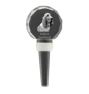 Redbone Coonhound - Bouchon de bouteille en cristal, bouchon de vin unique avec photo, cadeau personnalisé pour sommelier par la marque Art-Dog