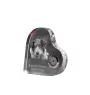 Romanian Mioritic Shepherd Dog, Ciobănesc Românesc Mioritic - crystal clock with a dog picture, heart-shaped shelf clock, personalized standing clock by Art-Dog brand