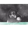 Chien de berger roumain de Mioritza - horloge en cristal avec une photo de chien, horloge de table en forme de cœur, horloge debout personnalisée de la marque Art-Dog