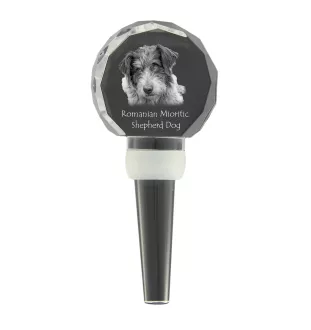 Chien de berger roumain de Mioritza - Bouchon de bouteille en cristal, bouchon de vin unique avec photo, cadeau personnalisé pour sommelier par la marque Art-Dog