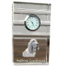 Redbone Coonhound - glass clock with a photo, photo of a dog in crystal, personalized standing office clock by Art-Dog brand