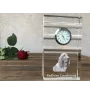 Redbone Coonhound - une horloge en verre avec une photo, une photo de chien dans un cristal, une horloge de bureau personnalisée de la marque Art-Dog