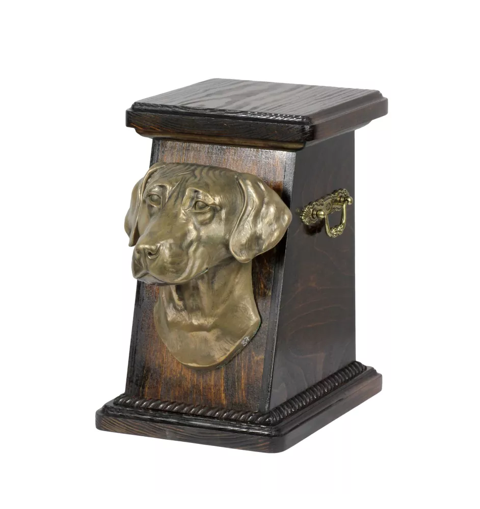Rhodesian Ridgeback, African Lionhound, African Lion Dog - urn for dog ashes, elegant urn with a statue, commemorative urn with a bust of a dog by Art-Dog brand