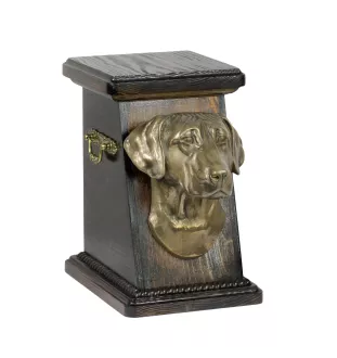 Chien de Rhodésie à crête dorsale, Rhodesian ridgeback - urne pour les cendres d'un chien, une urne élégante avec une statuette, une urne commémorative avec un buste de chien de la marque Art-Dog