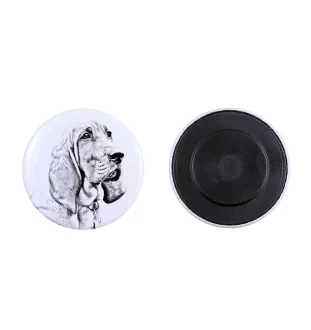 Redbone Coonhound Magnet mit einem Hundepfotenabdruck, außergewöhnlich leicht, starker Magnet, handgefertigtes Produkt der Marke Art-Dog