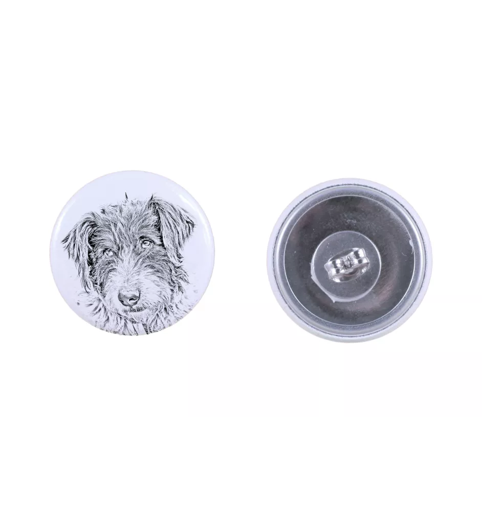 Chien de berger roumain de Mioritza - boucles d'oreilles uniques avec un chien, votre animal de compagnie sur un porte-clés, marque propre Art-Dog
