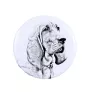 Redbone Coonhound Magnet mit einem Hundepfotenabdruck, außergewöhnlich leicht, starker Magnet, handgefertigtes Produkt der Marke Art-Dog