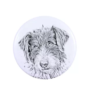 Romanian Mioritic Shepherd Dog, Ciobănesc Românesc Mioritic - magnet with a dog's pupil, exceptionally light, strong magnet, handmade product by the Art-Dog brand