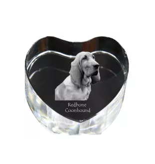 Redbone Coonhound - une photo de chien dans un cristal, un cœur en cristal, un cadre photo exceptionnel de la marque Art-Dog