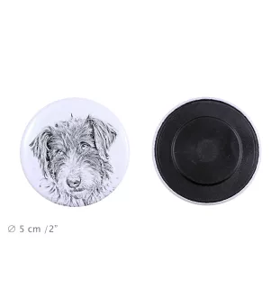 Chien de berger roumain de Mioritza - aimant avec un œil de chien, exceptionnellement léger, aimant puissant, produit fabriqué à la main par la marque Art-Dog