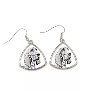 Redbone Coonhound - dog earrings, hanging earrings with a picture, personalized jewelry with Art-Dog brand print