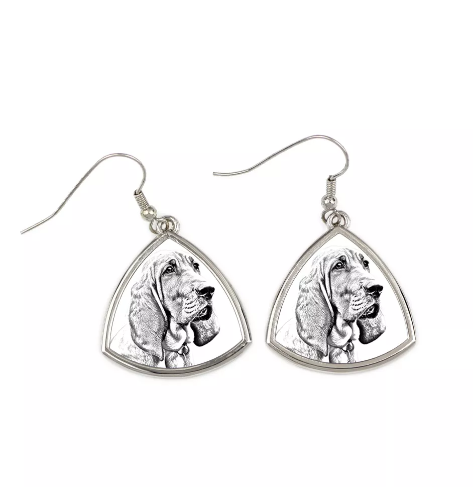 Redbone Coonhound - dog earrings, hanging earrings with a picture, personalized jewelry with Art-Dog brand print